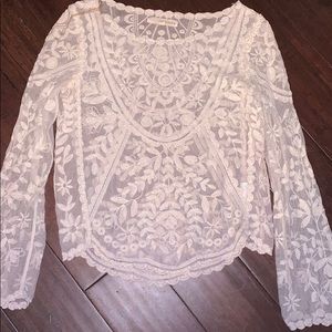 Lace mesh top